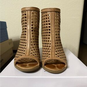 Report Brown Cut-Out Heeled Boots